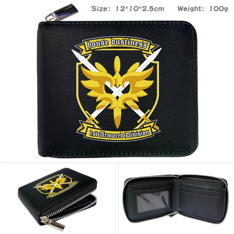 Blessings for a better world Anime Full Color Short All Inclusive Zipper Wallet 10x12x2.5cm