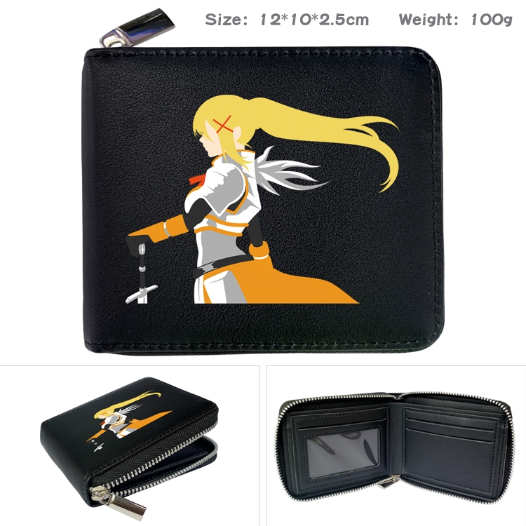 Blessings for a better world Anime Full Color Short All Inclusive Zipper Wallet 10x12x2.5cm