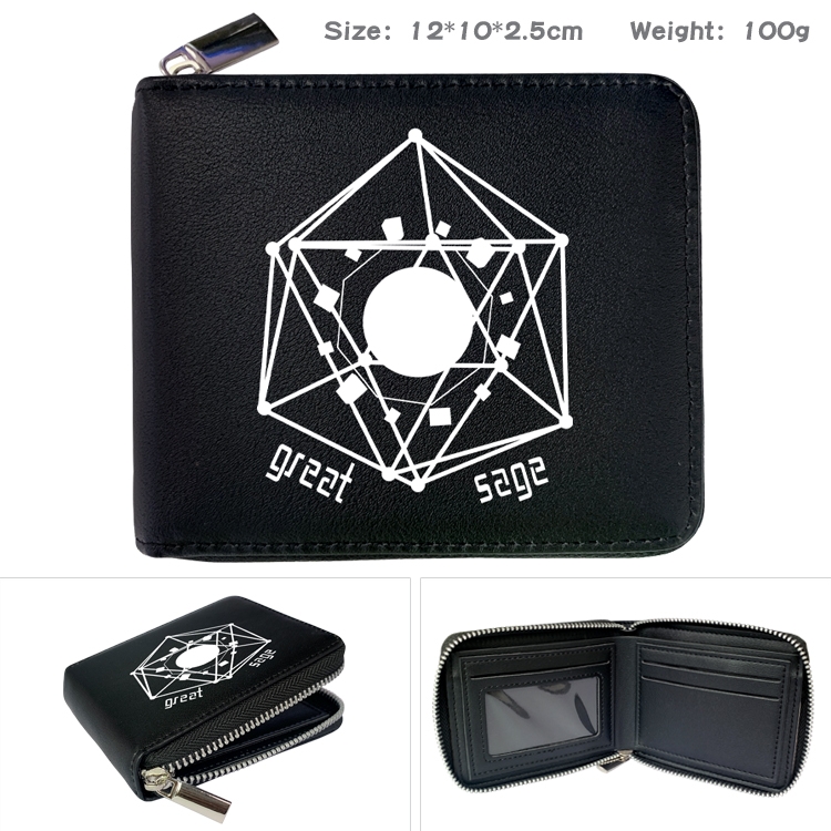 That Time I Got Slim Anime Full Color Short All Inclusive Zipper Wallet 10x12x2.5cm