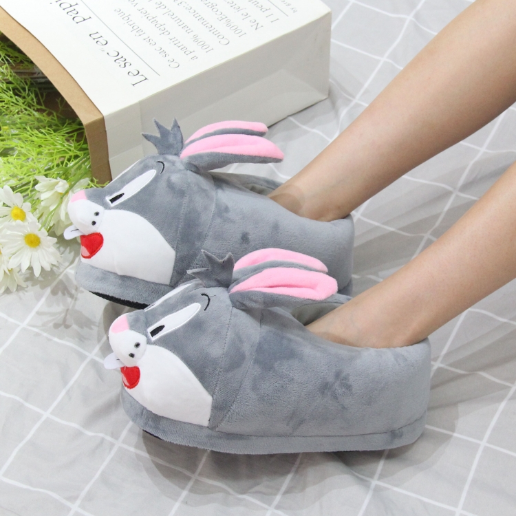 Bugs Bunny Half-pack shoes plush crystal super soft pp cotton slippers 28CM