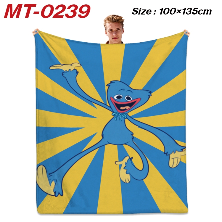 poppy playtime Anime Flannel Blanket Air Conditioning Quilt Double Sided Printing 100x135cm MT-0239