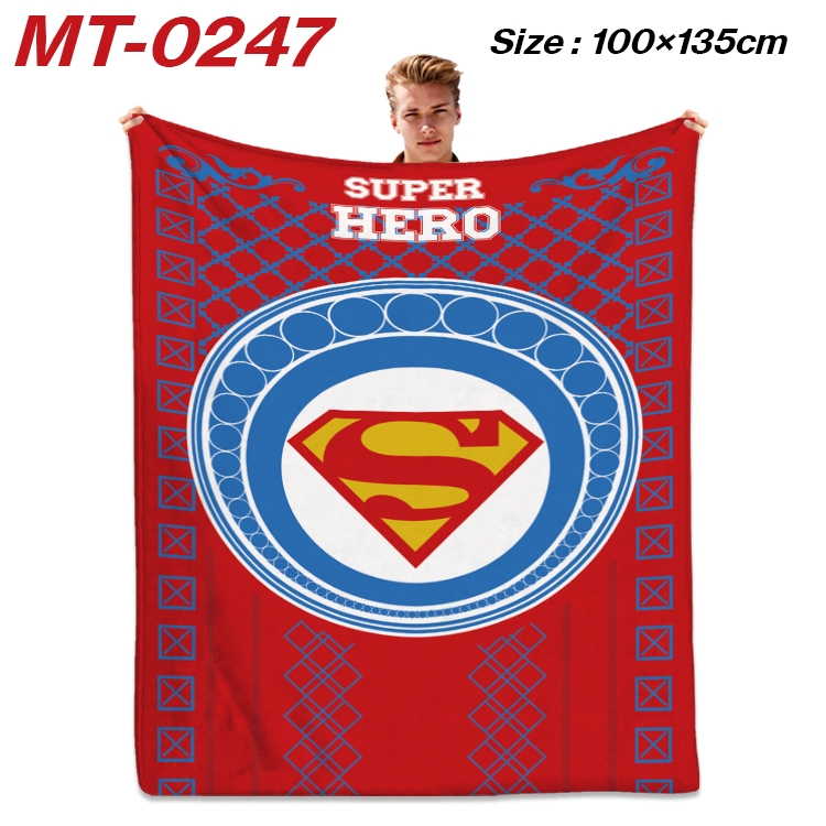 Super hero Anime Flannel Blanket Air Conditioning Quilt Double Sided Printing 100x135cm MT-0247