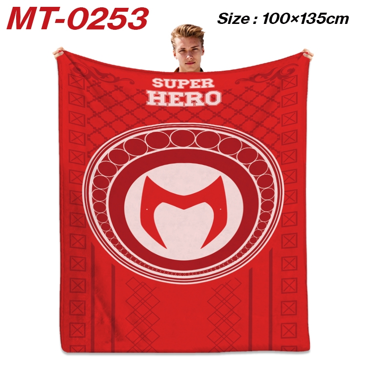 Super hero Anime Flannel Blanket Air Conditioning Quilt Double Sided Printing 100x135cm MT-0253