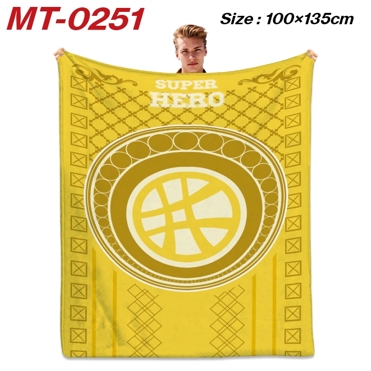 Super hero Anime Flannel Blanket Air Conditioning Quilt Double Sided Printing 100x135cm MT-0251