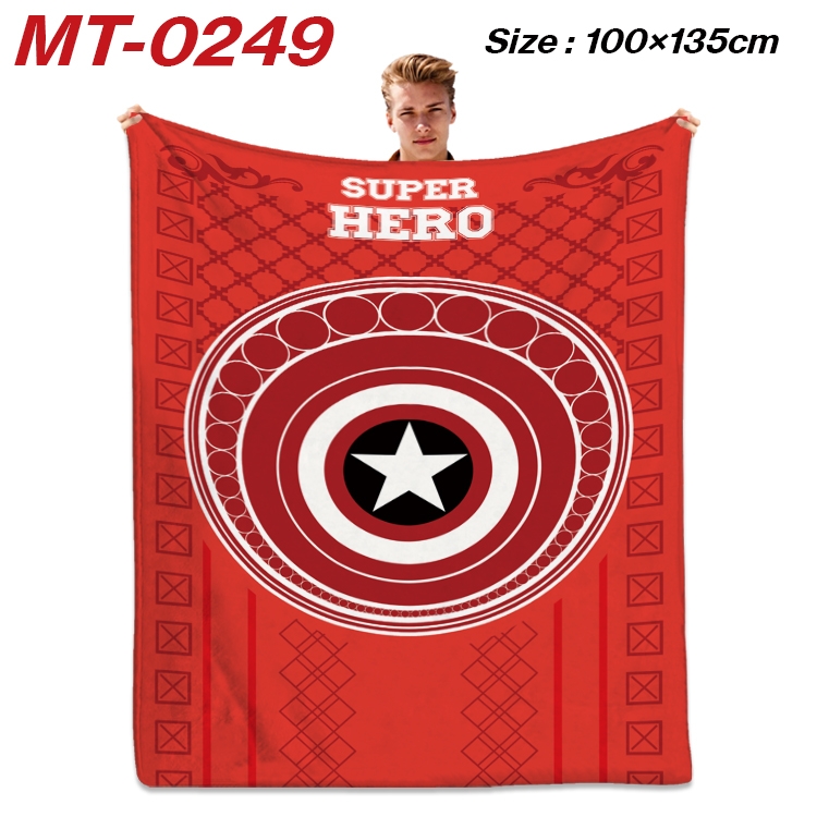Super hero Anime Flannel Blanket Air Conditioning Quilt Double Sided Printing 100x135cm MT-0249