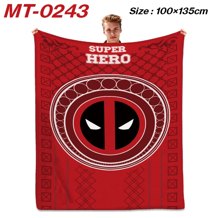 Super hero Anime Flannel Blanket Air Conditioning Quilt Double Sided Printing 100x135cm  MT-0243