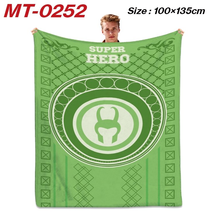Super hero Anime Flannel Blanket Air Conditioning Quilt Double Sided Printing 100x135cm  MT-0252