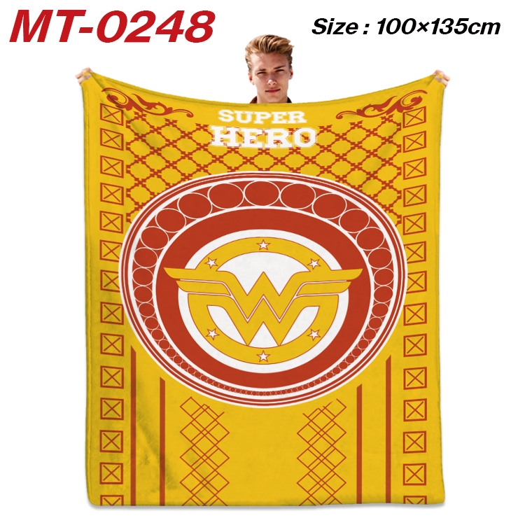 Super hero Anime Flannel Blanket Air Conditioning Quilt Double Sided Printing 100x135cm MT-0248