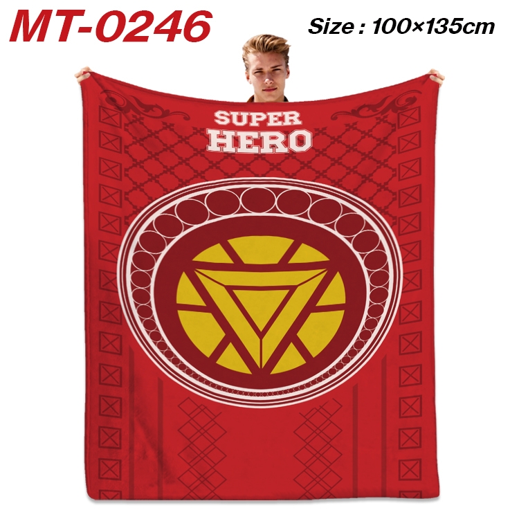 Super hero Anime Flannel Blanket Air Conditioning Quilt Double Sided Printing 100x135cm MT-0246