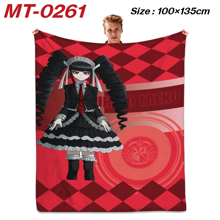 Dangan-Ronpa Anime Flannel Blanket Air Conditioning Quilt Double Sided Printing 100x135cm MT-0261