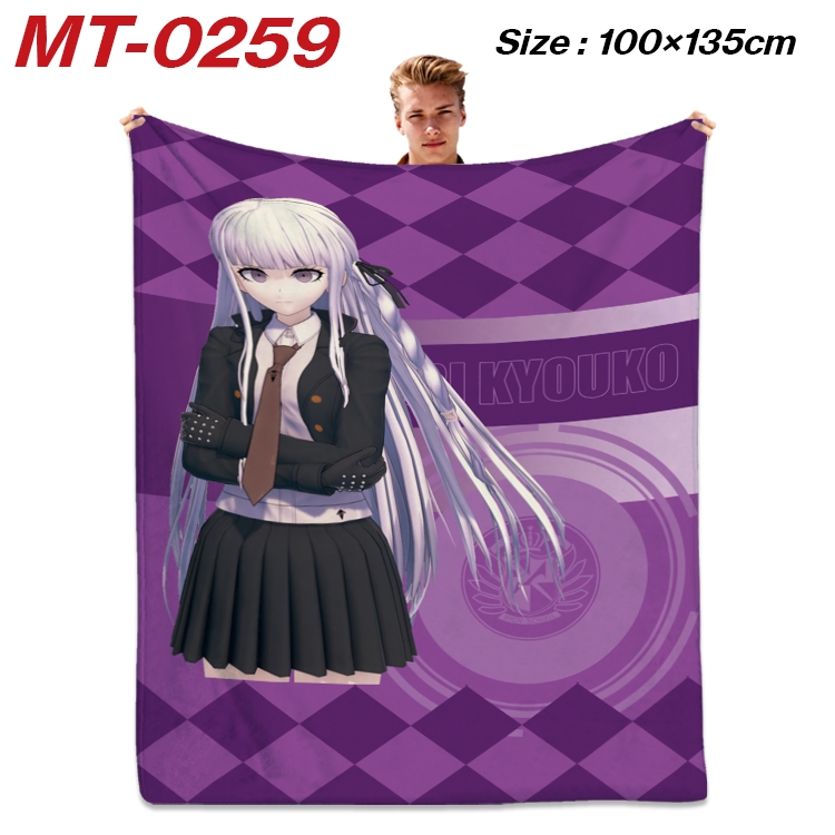 Dangan-Ronpa Anime Flannel Blanket Air Conditioning Quilt Double Sided Printing 100x135cm MT-0259