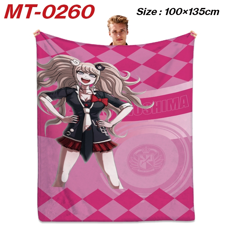 Dangan-Ronpa Anime Flannel Blanket Air Conditioning Quilt Double Sided Printing 100x135cm  MT-0260