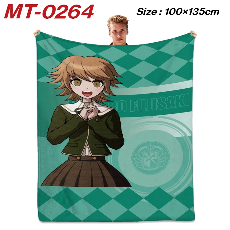 Dangan-Ronpa Anime Flannel Blanket Air Conditioning Quilt Double Sided Printing 100x135cm  MT-0264