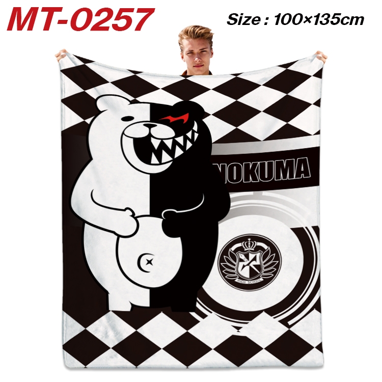 Dangan-Ronpa Anime Flannel Blanket Air Conditioning Quilt Double Sided Printing 100x135cm MT-0257