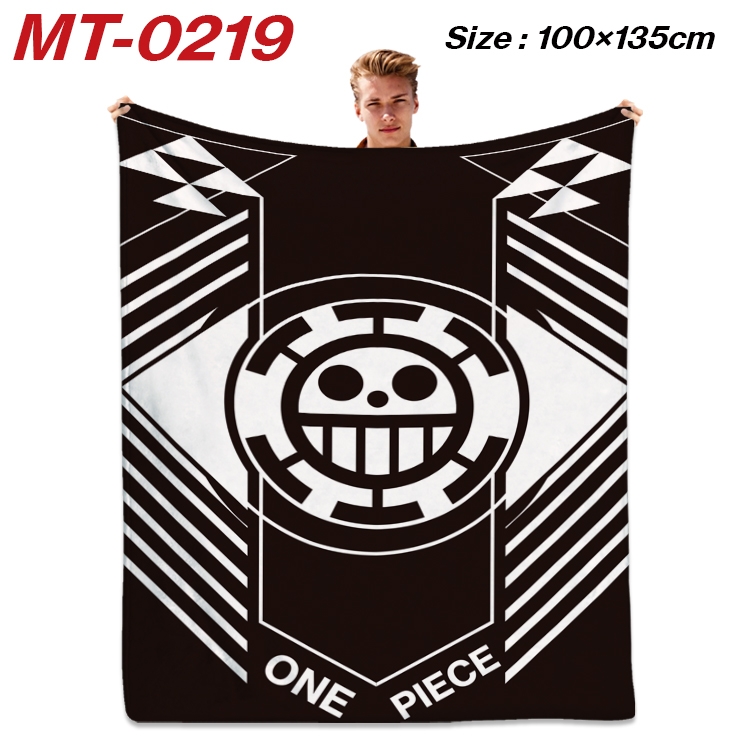 One Piece Anime Flannel Blanket Air Conditioning Quilt Double Sided Printing 100x135cm  MT-0219