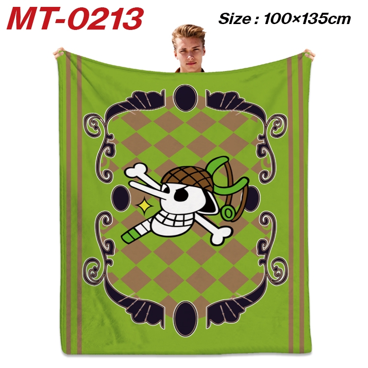One Piece Anime Flannel Blanket Air Conditioning Quilt Double Sided Printing 100x135cm  MT-0213