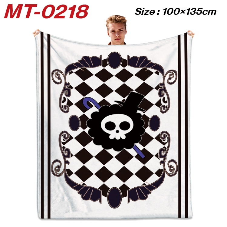 One Piece Anime Flannel Blanket Air Conditioning Quilt Double Sided Printing 100x135cm  MT-0218