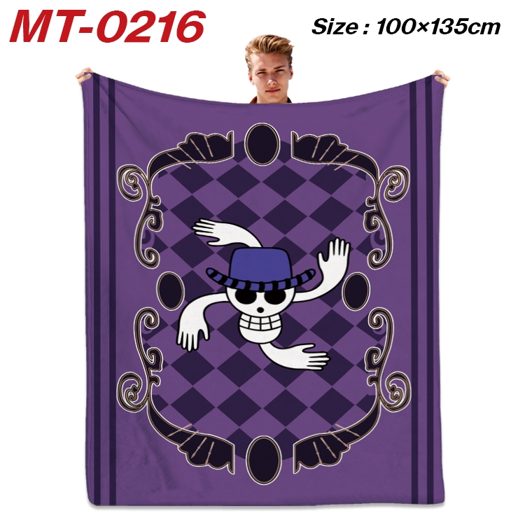 One Piece Anime Flannel Blanket Air Conditioning Quilt Double Sided Printing 100x135cm  MT-0216