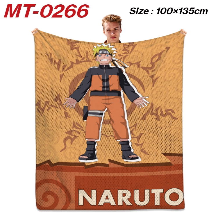 Naruto Anime Flannel Blanket Air Conditioning Quilt Double Sided Printing 100x135cm MT-0266