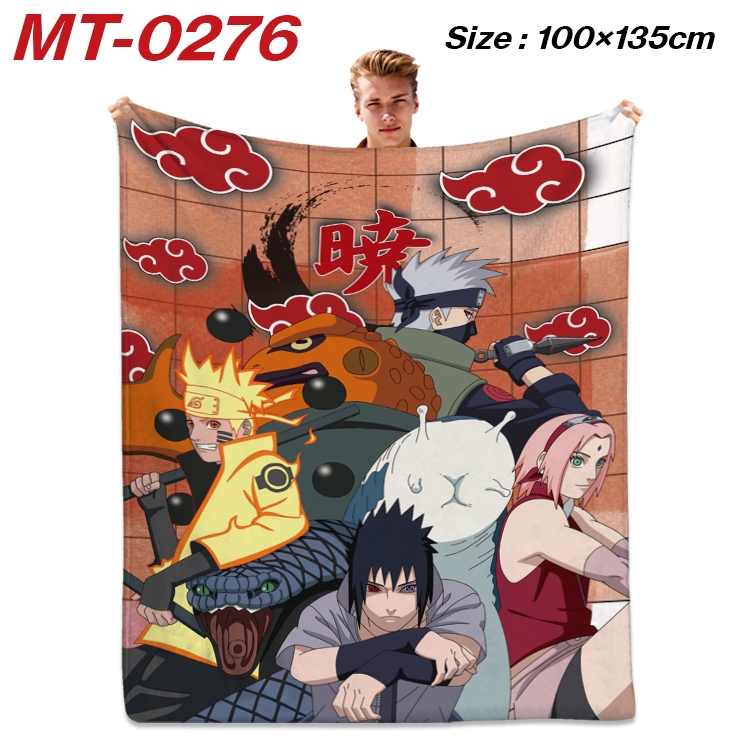Naruto Anime Flannel Blanket Air Conditioning Quilt Double Sided Printing 100x135cm  MT-0276
