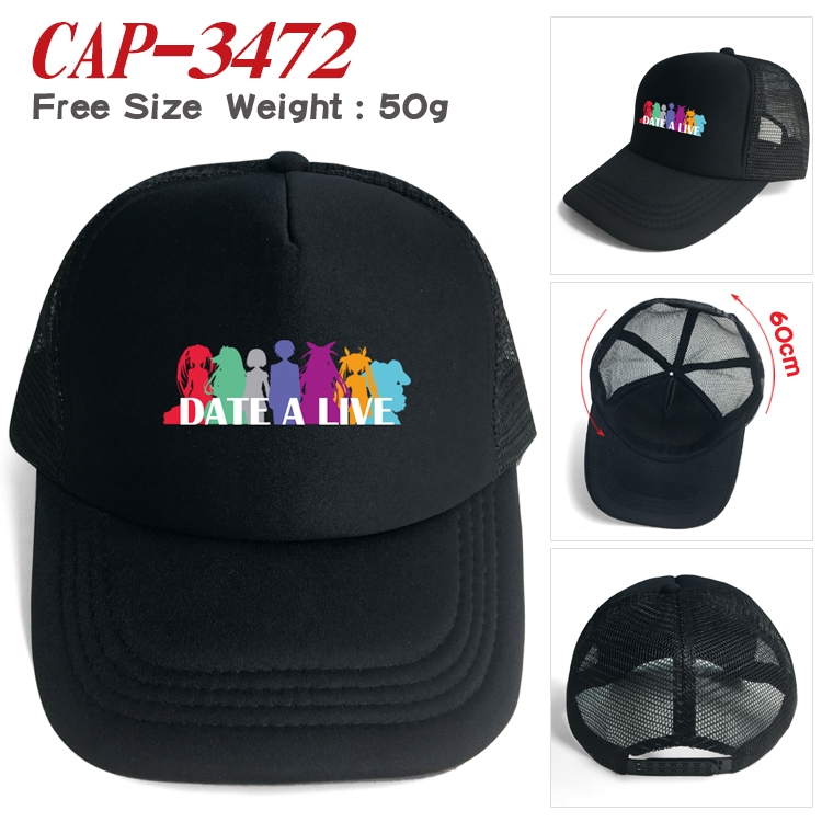 Date-A-Live Anime mesh cap peaked cap sun hat 60cm CAP-3472