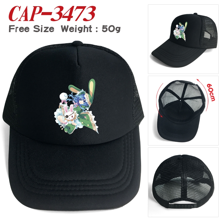 Date-A-Live Anime mesh cap peaked cap sun hat 60cm  CAP-3473
