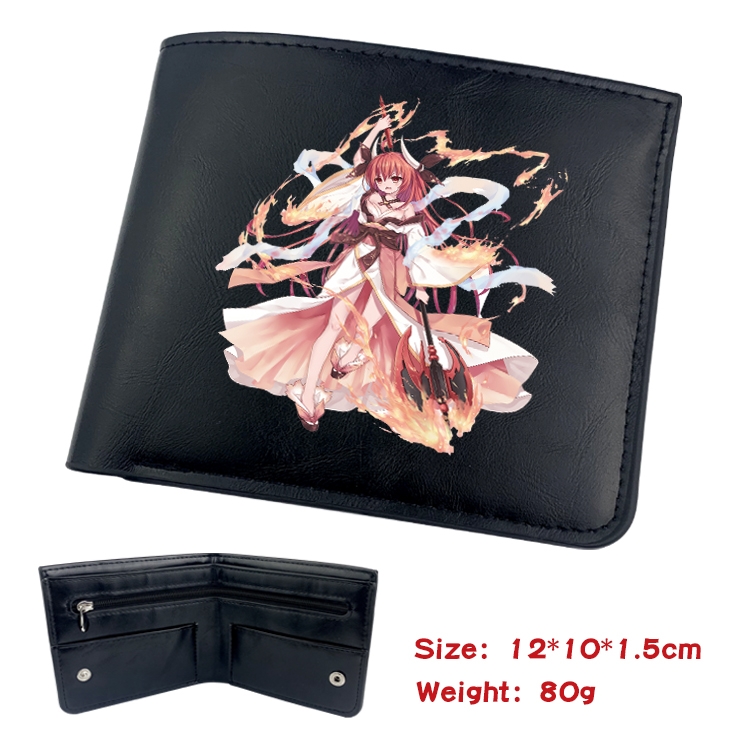 Date-A-Live Anime inner buckle magnetic buckle half fold wallet 22.5X13.5CM