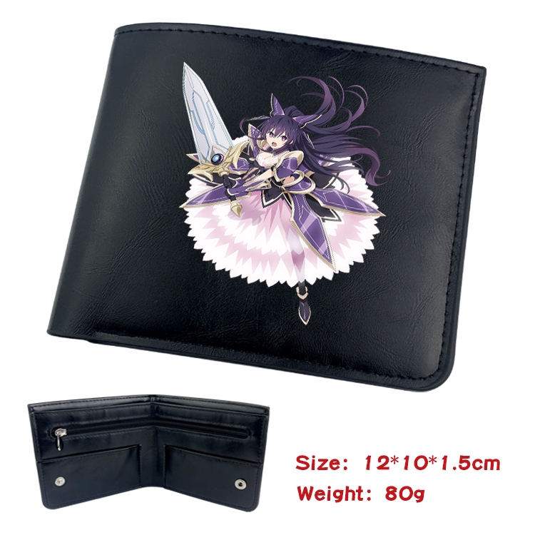 Date-A-Live Anime inner buckle magnetic buckle half fold wallet 22.5X13.5CM