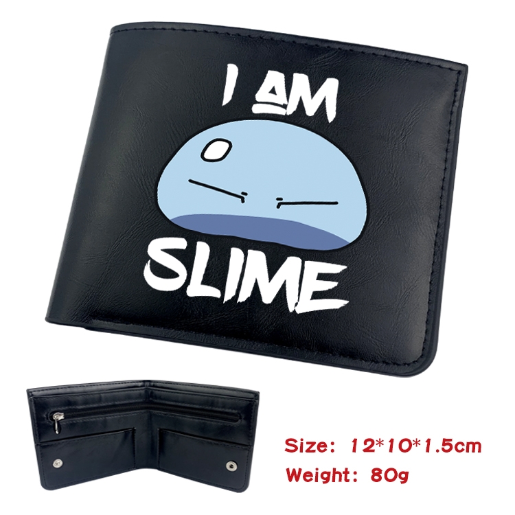 That Time I Got Slim Anime inner buckle magnetic buckle half fold wallet 22.5X13.5CM