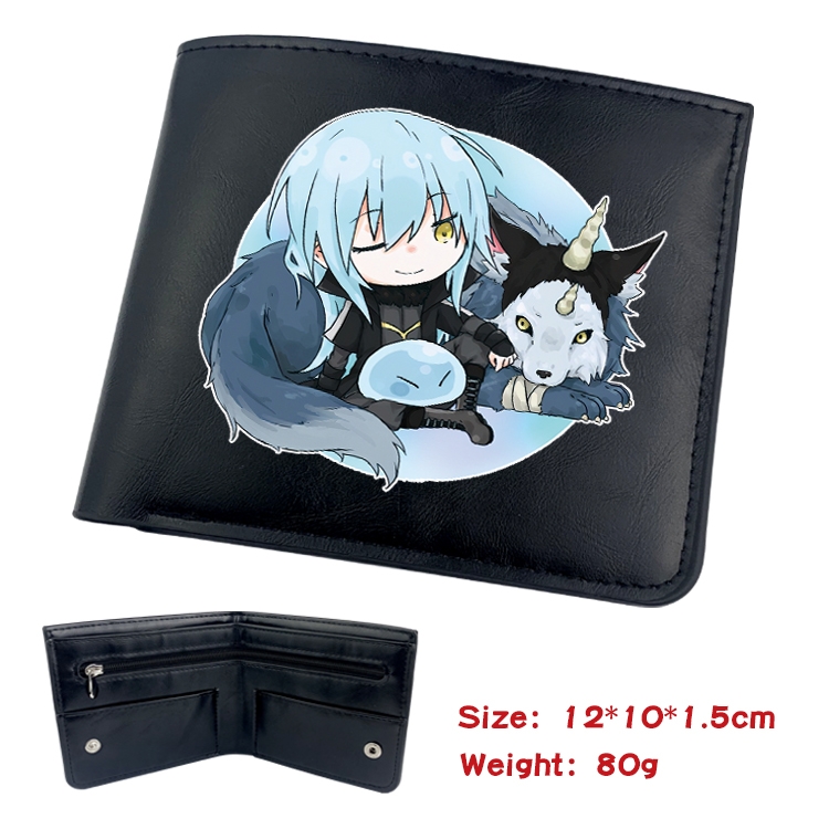 That Time I Got Slim Anime inner buckle magnetic buckle half fold wallet 22.5X13.5CM