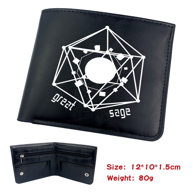 That Time I Got Slim Anime inner buckle magnetic buckle half fold wallet 22.5X13.5CM