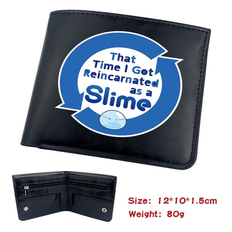 That Time I Got Slim Anime inner buckle magnetic buckle half fold wallet 22.5X13.5CM