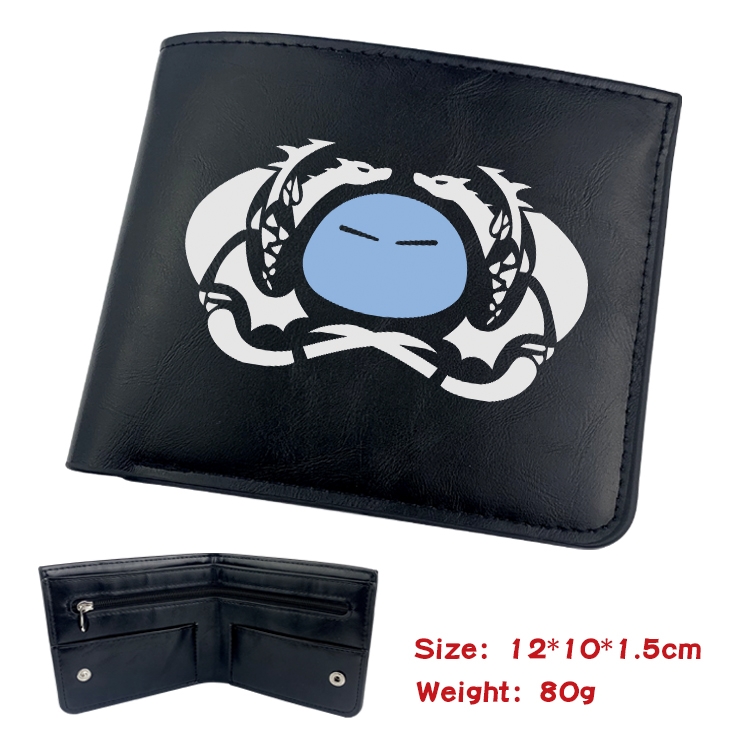 That Time I Got Slim Anime inner buckle magnetic buckle half fold wallet 22.5X13.5CM