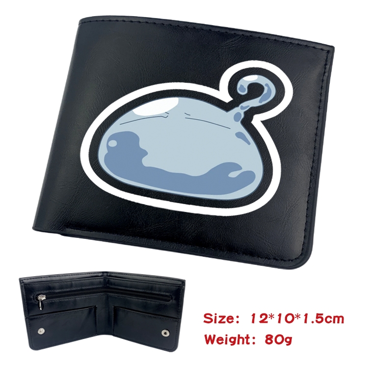 That Time I Got Slim Anime inner buckle magnetic buckle half fold wallet 22.5X13.5CM