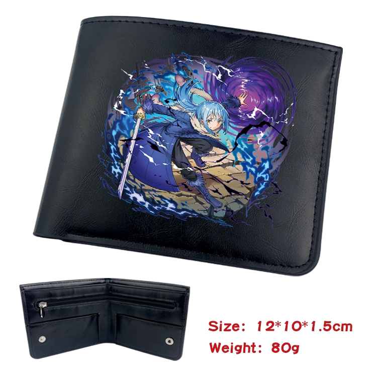 That Time I Got Slim Anime inner buckle magnetic buckle half fold wallet 22.5X13.5CM