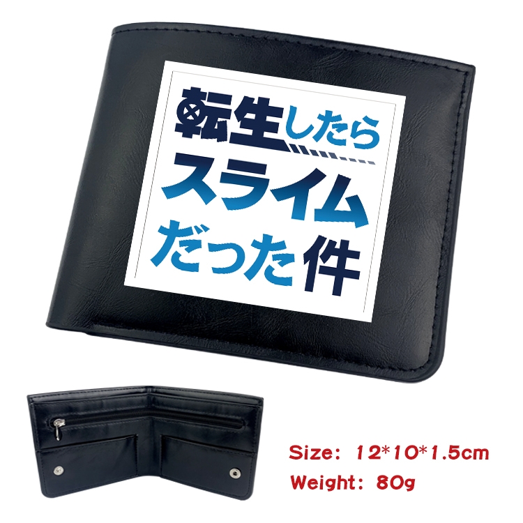 That Time I Got Slim Anime inner buckle magnetic buckle half fold wallet 22.5X13.5CM