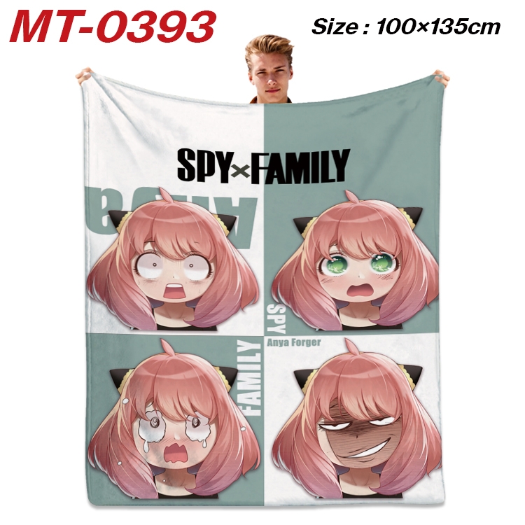 SPY×FAMILY Anime Flannel Blanket Air Conditioning Quilt Double Sided Printing 100x135cm MT-0393