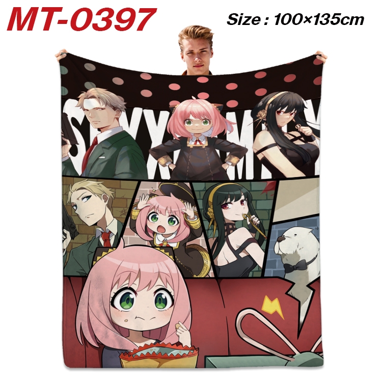 SPY×FAMILY Anime Flannel Blanket Air Conditioning Quilt Double Sided Printing 100x135cm  MT-0397