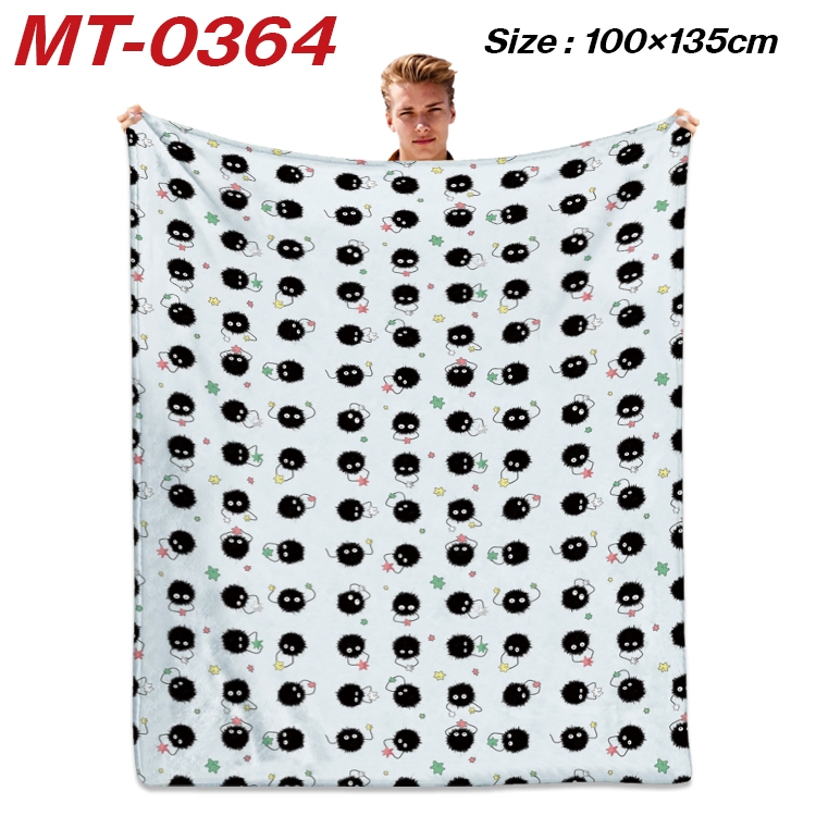 TOTORO Anime Flannel Blanket Air Conditioning Quilt Double Sided Printing 100x135cm MT-0364