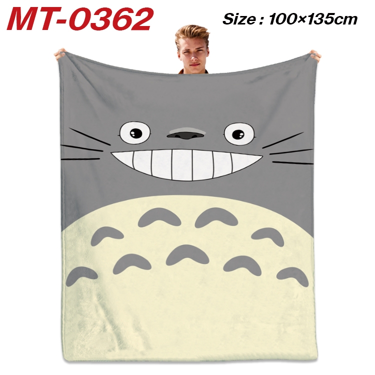 TOTORO Anime Flannel Blanket Air Conditioning Quilt Double Sided Printing 100x135cm MT-0362