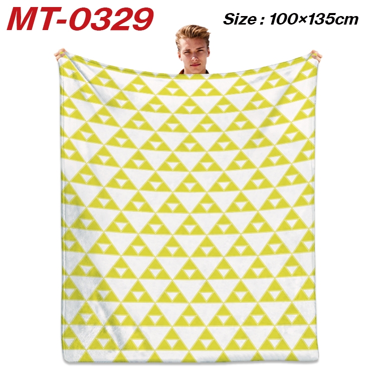The Legend of Zelda Anime Flannel Blanket Air Conditioning Quilt Double Sided Printing 100x135cm MT-0329