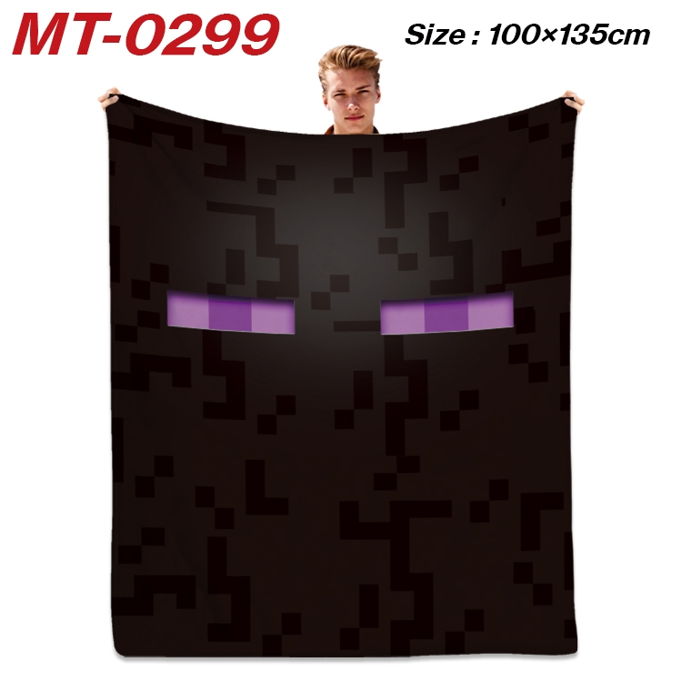 Minecraft Anime Flannel Blanket Air Conditioning Quilt Double Sided Printing 100x135cm  MT-0298