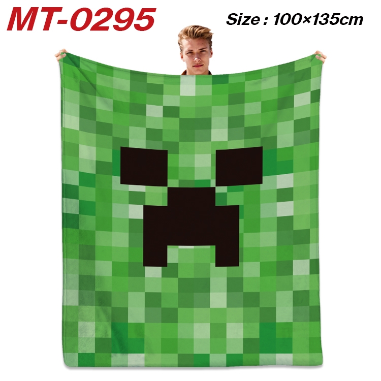 Minecraft Anime Flannel Blanket Air Conditioning Quilt Double Sided Printing 100x135cm  MT-0295