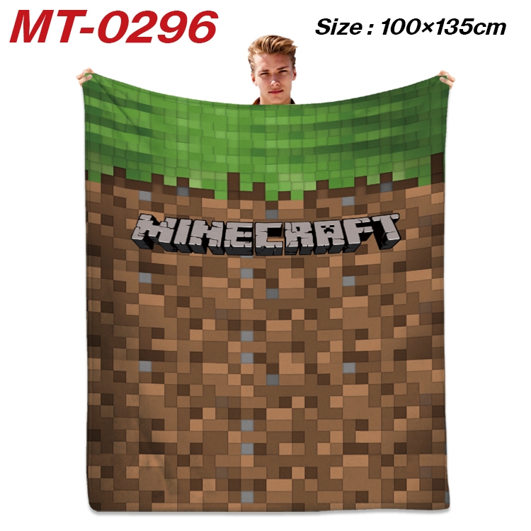 Minecraft Anime Flannel Blanket Air Conditioning Quilt Double Sided Printing 100x135cm  MT-029