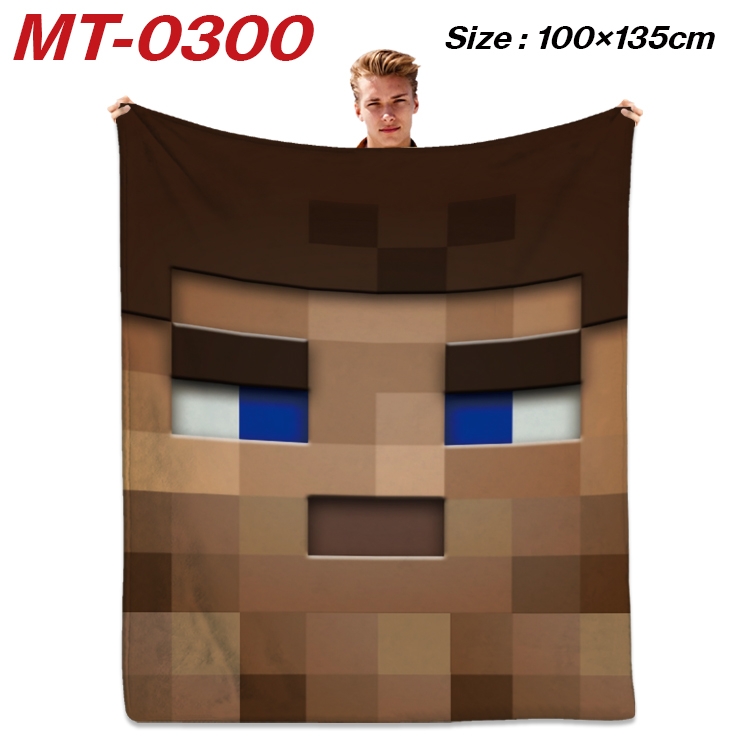 Minecraft Anime Flannel Blanket Air Conditioning Quilt Double Sided Printing 100x135cm  MT-0300