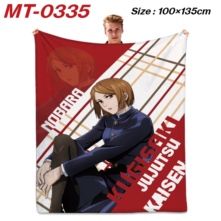 Jujutsu Kaisen Anime Flannel Blanket Air Conditioning Quilt Double Sided Printing 100x135cm MT-0335