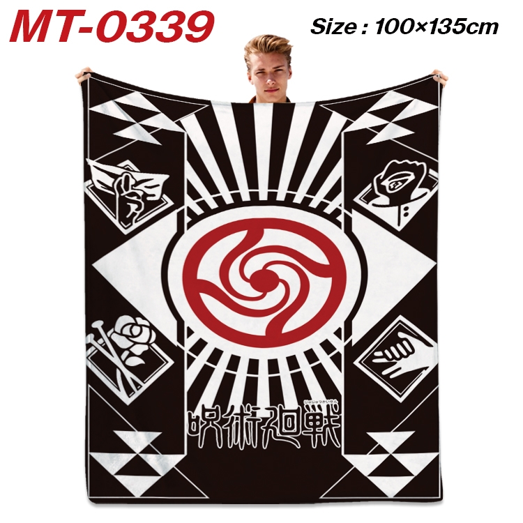 Jujutsu Kaisen Anime Flannel Blanket Air Conditioning Quilt Double Sided Printing 100x135cm MT-0339
