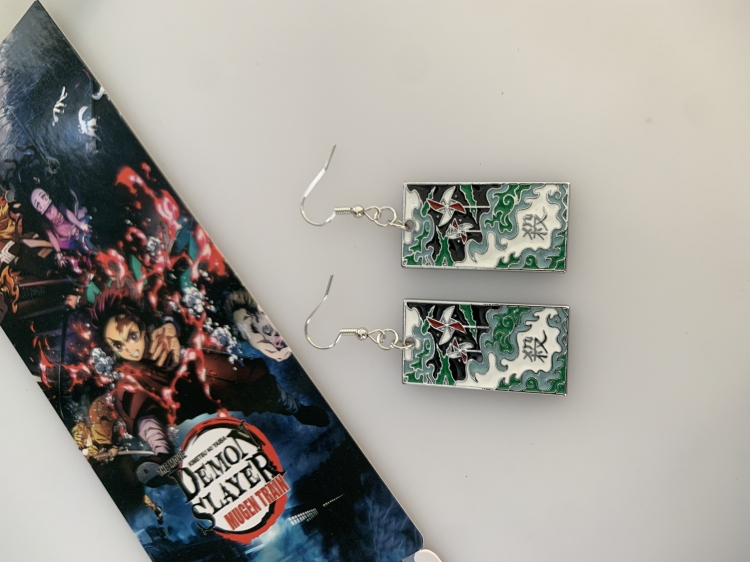 Demon Slayer Kimets Anime Metal Color Earrings Earrings