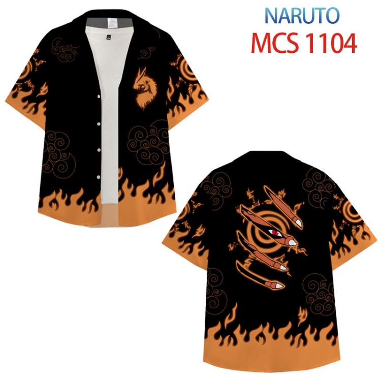 Naruto Anime peripheral full color short-sleeved shirt from XS to 4XL