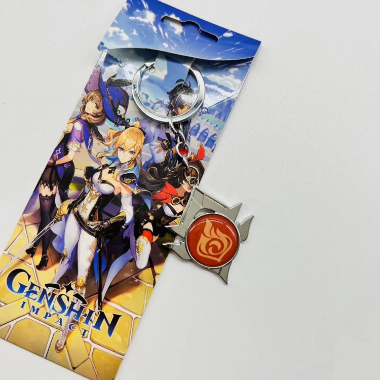 Genshin Impact Anime peripheral metal keychain pendant 5433 price for 5 pcs